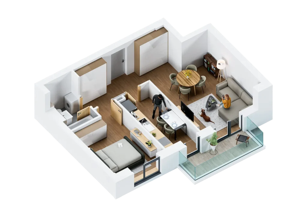 2-camere-tip-1-axo